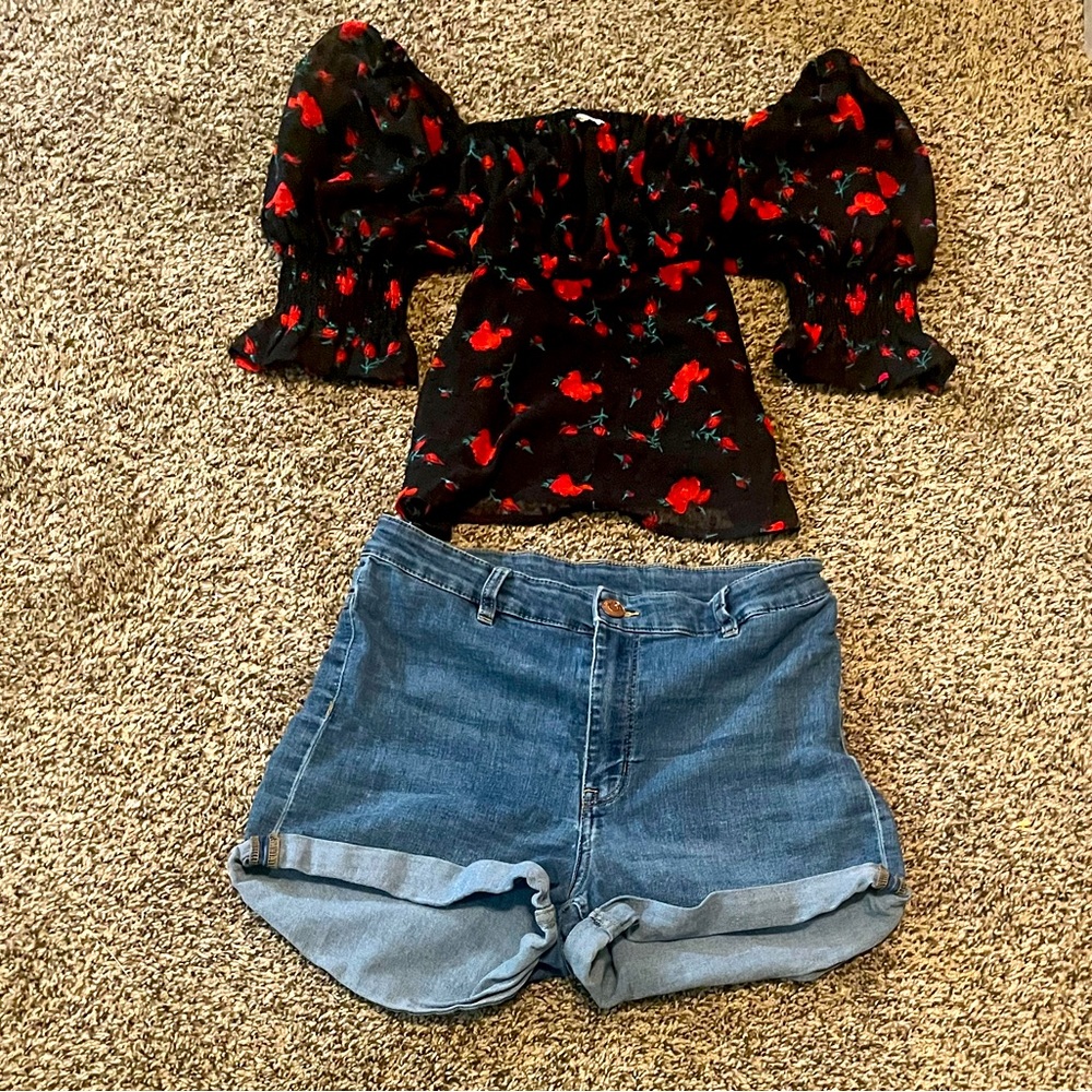 Blue shorts in a size 10